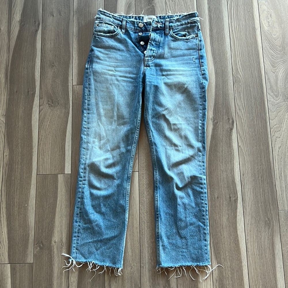 Zara high waisted straight legged jeans